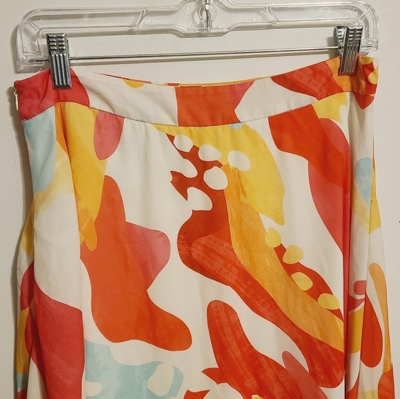 Flying Tomato | Multi-Colored Abstract Printed Maxi Length Skirt (Size Large) - Picture 3 of 11
